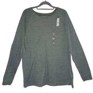 Classic Gray Long Sleeve Tee for Men Size XL